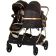 Бебешка количка за близнаци Дуо Смарт Обсидиан/злато  - 3