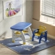 Детска маса с един стол в син цвят и лимон  - 4