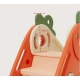 Детска пързалка Carot в оранжев цвят и затворени стълби  - 5