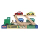 Детски дървен автовоз с коли  - 1