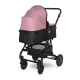 Детска комбинирана количка 3в1 Alba Premium Pink+Адаптори  - 5