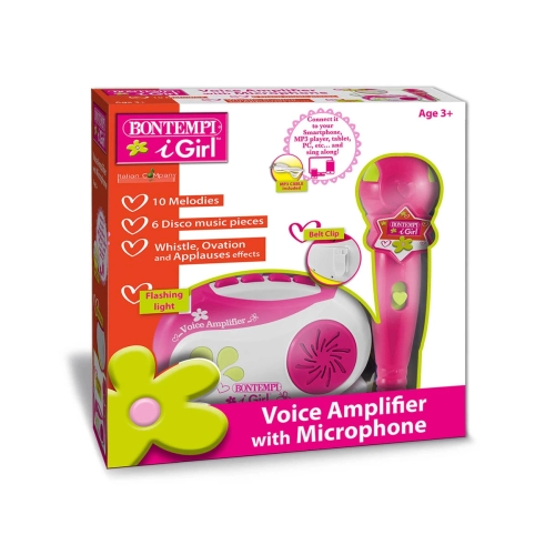 Детски розов гласов усилвател с микрофон | PAT42131