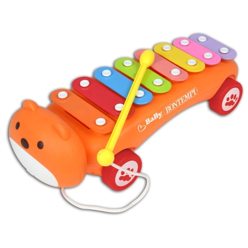 Бебешки ксилофон с колела и 8 цветни метални пластини | PAT42132