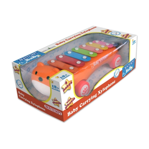 Бебешки ксилофон с колела и 8 цветни метални пластини | PAT42132