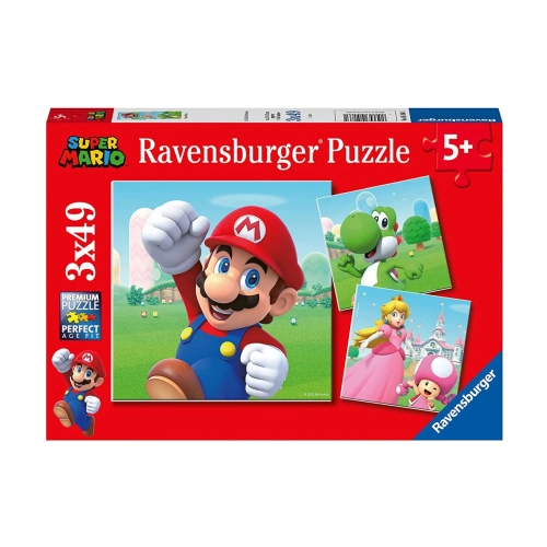Комплект 3 броя детски пъзела х 49 елемента Супер Марио | PAT43012