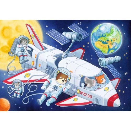 Комплект 2 детски пъзела х 24 елемента Пътуване през космоса | PAT43026