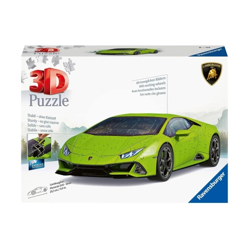 Детски 3D Пъзел 108 елемента Lamborghini Huracán EVO Verde | PAT43076