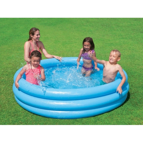 Детски син голям надуваем басейн Crystal Blue 168х38 см | PAT43478
