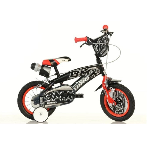 Детско колело с помощни колела BMX 12“ Black/Red | PAT44225