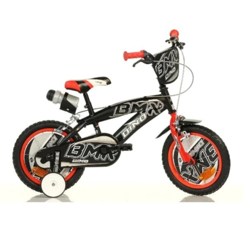 Детско колело с помощни колела BMX 16“ Black/Red | PAT44231