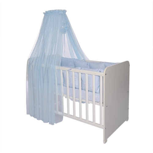 Син балдахин за бебешко легло Color Pom Pom 480/160 см. | PAT44246