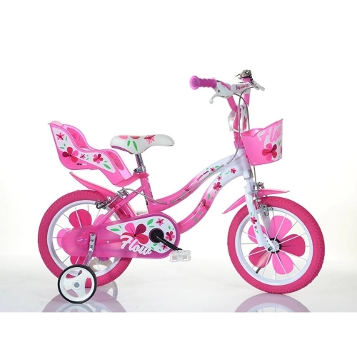 Детско колело с кошница за багаж и седалка за кукла FLOW 14“ | PAT44254