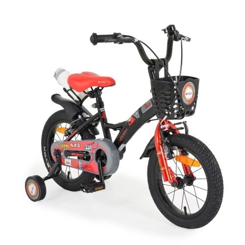 Детски велосипед с помощни колела 14 Robo Black | PAT44289