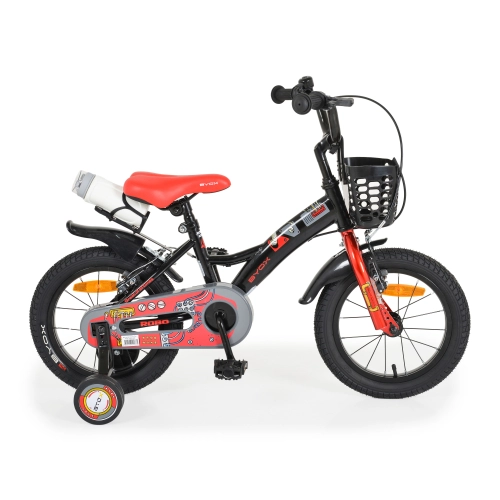 Детски велосипед с помощни колела 14 Robo Black | PAT44289