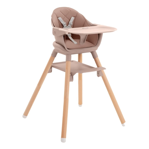 Детски розов дървен стол за хранене 2в1 Woody Pink 2024 | PAT44409