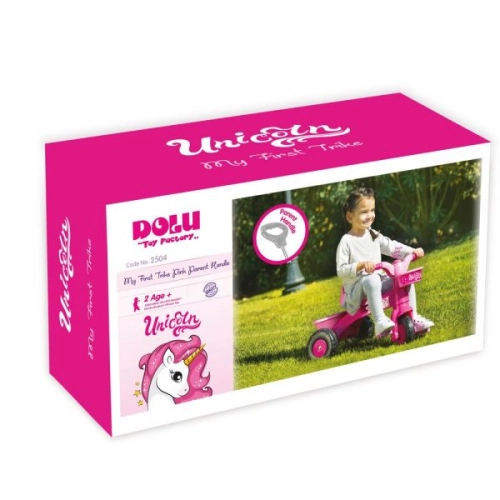 Детска розова триколка с родителски контрол Unicorn | PAT44546