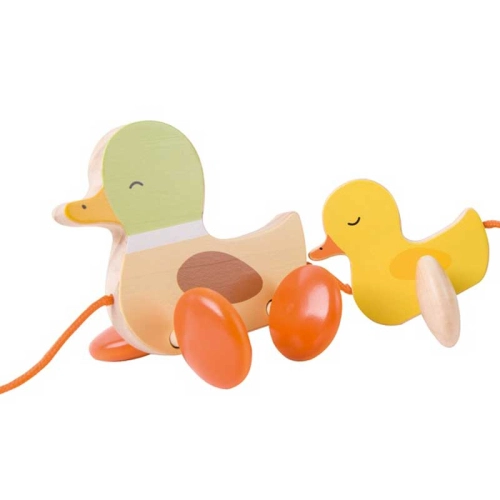 Бебешка дървена играчка за дърпане Патенца | PAT44623