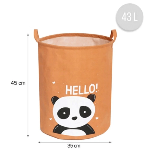 Детска памучна кошница за съхранение на играчки, Hello Panda | PAT44832