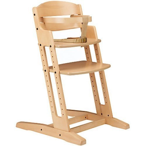 Детско бежово дървено столче за хранене DanChair Natural | PAT45008