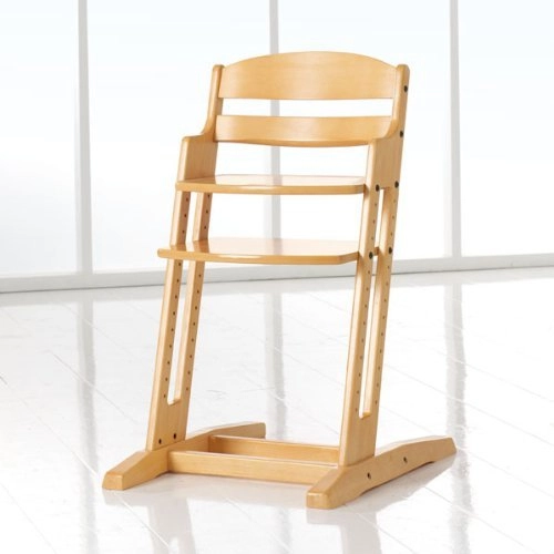 Детско бежово дървено столче за хранене DanChair Natural | PAT45008