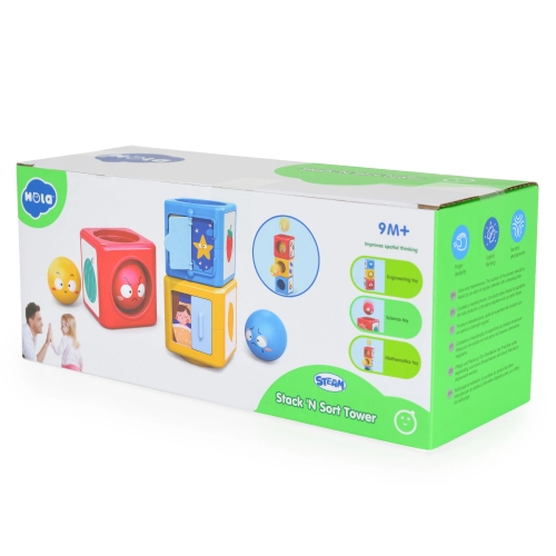 Бебешка образователна играчка Монтесори кубчета E7991 | PAT45173