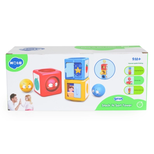 Бебешка образователна играчка Монтесори кубчета E7991 | PAT45173