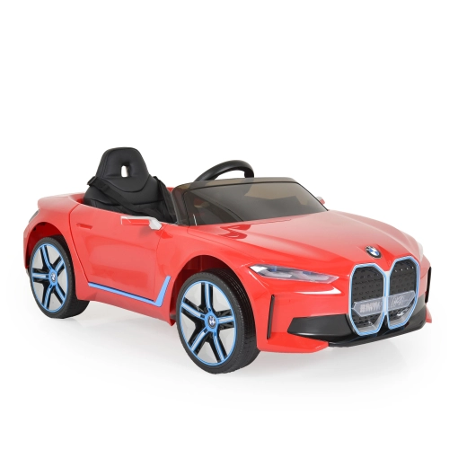 Детска червена акумулаторна кола с отварящи се врати BMW i4 | PAT45184