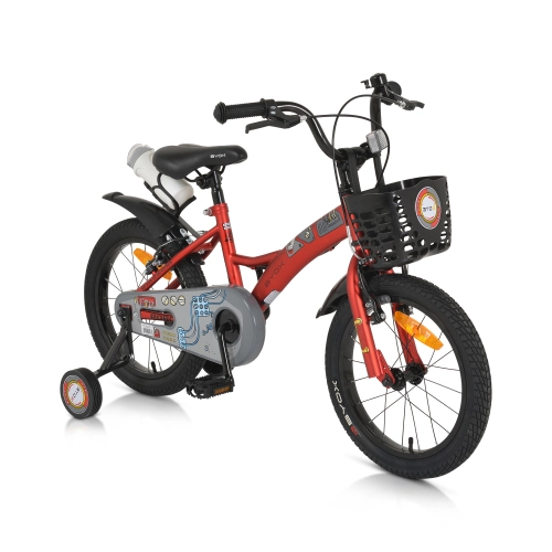 Детски червен велосипед 16 инча с метална рамка Robo Red | PAT45196