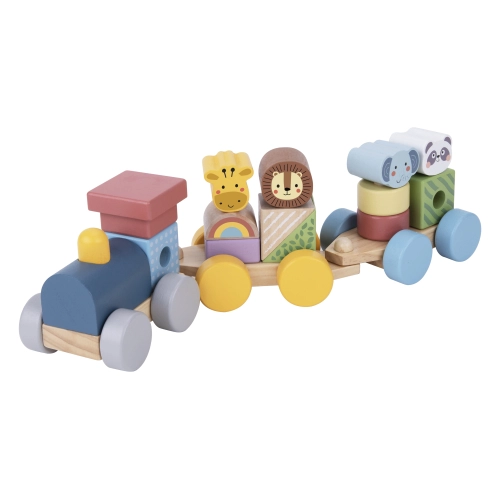 Бебешка играчка Дървено влакче сортер Animals TJ002 | PAT45230