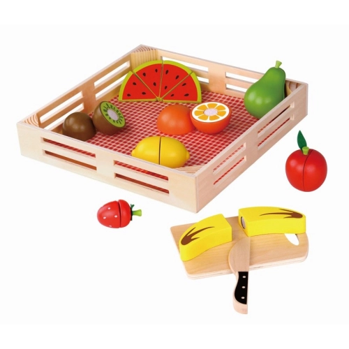 Детски дървен сет с плодове за рязане TKI014 | PAT45238