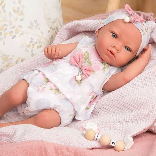 Детска кукла-бебе Инна с розово одеяло и аксесоари 38 см | PAT45269