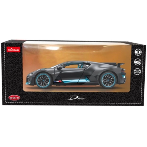 Детска сива метална кола Bugatti Divo  1:24 | PAT45320