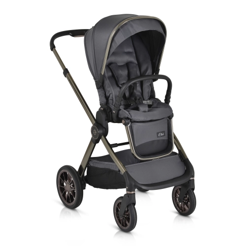 Сива комбинирана детска количка 2в1 iClick | PAT45538