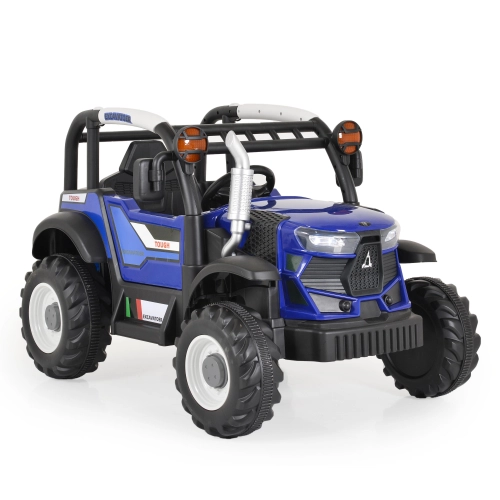 Детски син акумулаторен трактор Harvest HSD-6602 | PAT45766