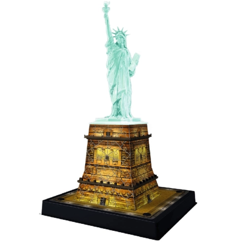 Забавен 3D пъзел от 120 части - Статуята на Свободата нощ | PAT46232
