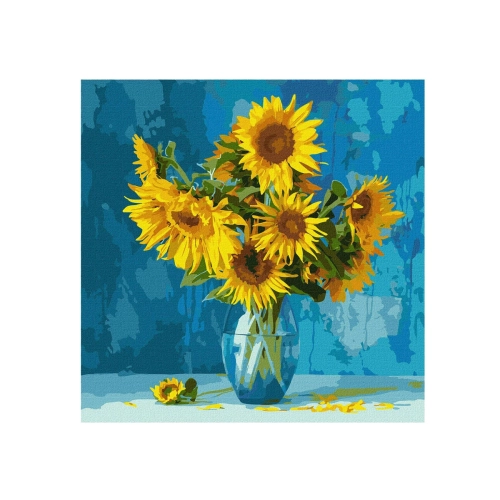 Комплект рисуване по номера с акрилни бои Слънчогледи | PAT46557