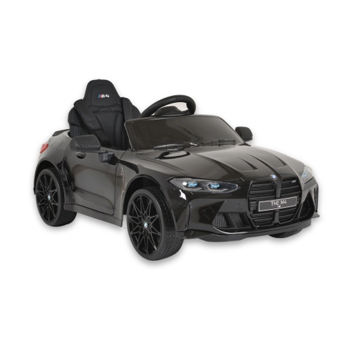 Детска акумулаторна кола BMW M4 черна със светлини | PAT46725