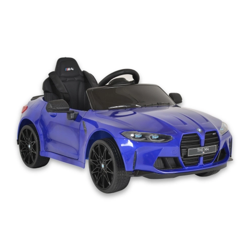 Детски акумулаторна кола BMW M4 син с предни светлини | PAT46726