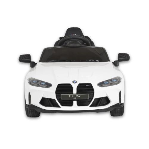Детски акумулаторна кола BMW M4 бял със светлини  | PAT46727