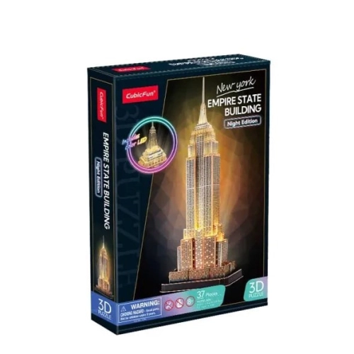 Детски пъзел 3D Empire State Building с 37ч.  с LED светлини | PAT46948