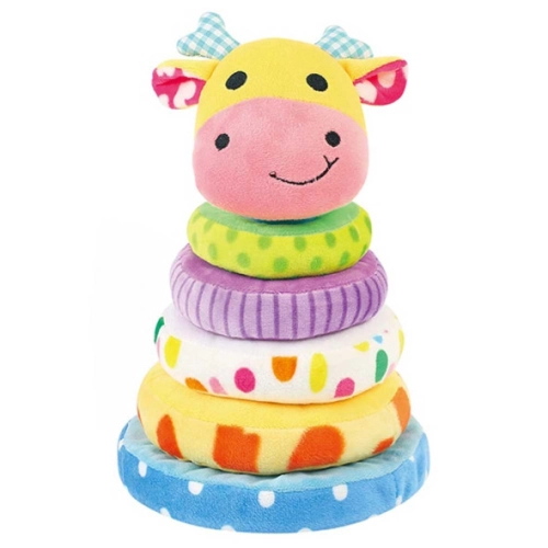 Бебешка цветна забавна играчка Плюшени рингове жираф | PAT46959