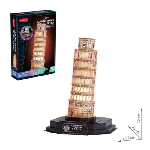 Пъзел 3D Leaning Tower of Pisa Night Edition с LED светлини | PAT46980