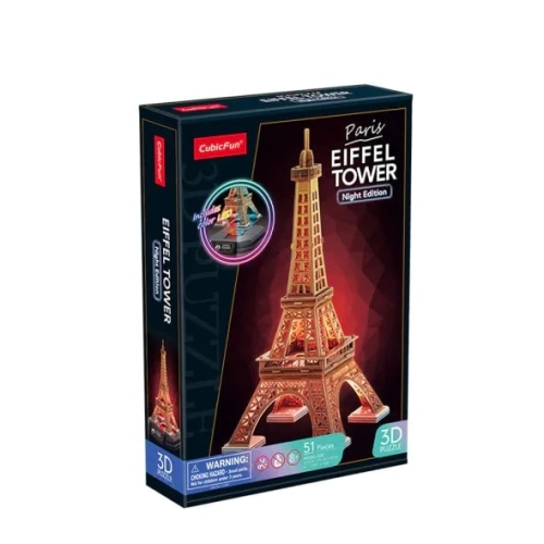 Пъзел 3D Eiffel Tower Paris Night Edition с LED светлини | PAT46981