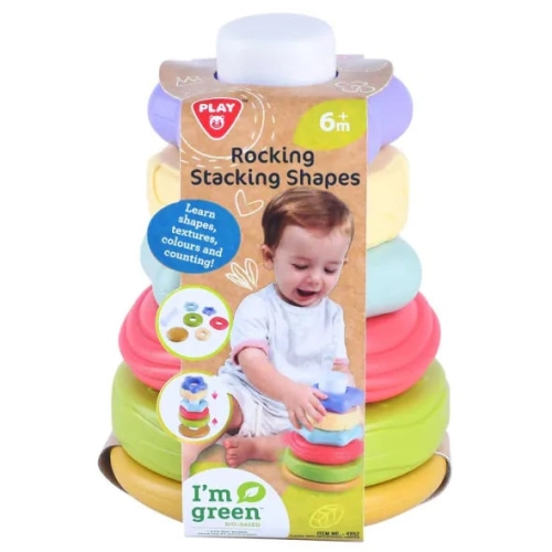 Бебешка образователна играчка Цветна пирамида Rocking | PAT47112