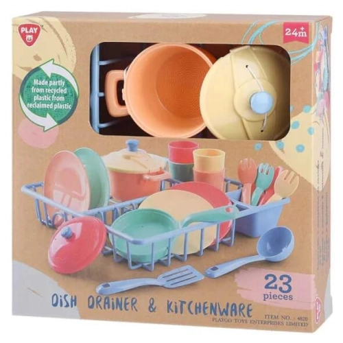 Детски комплект за игра Сушилник с кухненски съдове 23ч. | PAT47117