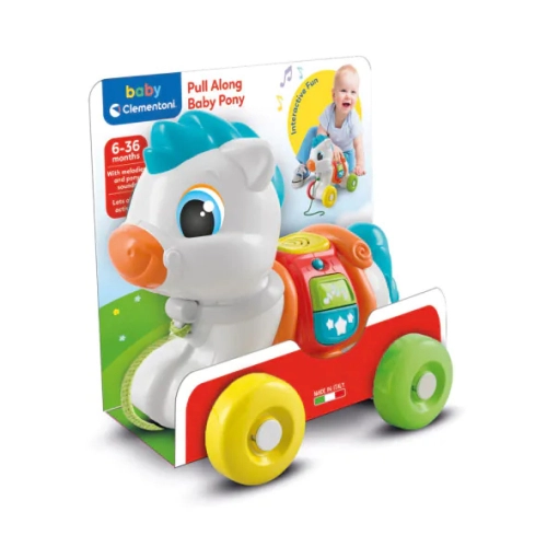 Бебешка забавна играчка за дърпане със звуци и мелодии Пони | PAT47189