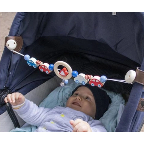 Декорация за бебешка количка с клипсове коли с пътни знаци | PAT47429