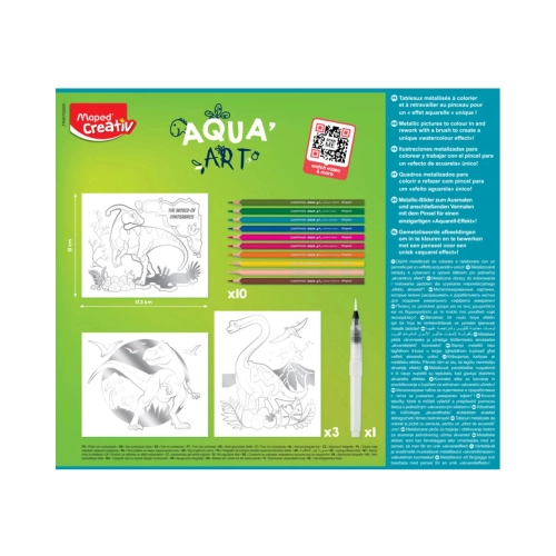 Детски комплект рисувай с акварел Aqua Art Динозавър | PAT47497
