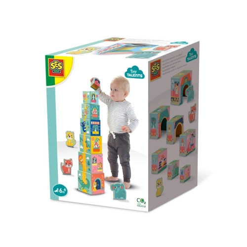 Бебешка забавна играчка Кула блокове с фигури на животни | PAT47543
