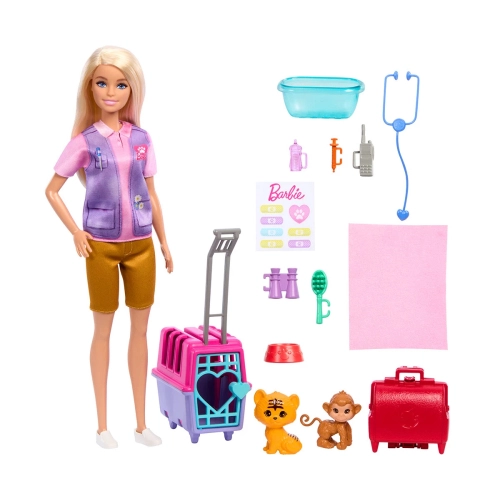Детски комплект за игра Barbie Kукла Барби с животни | PAT47595